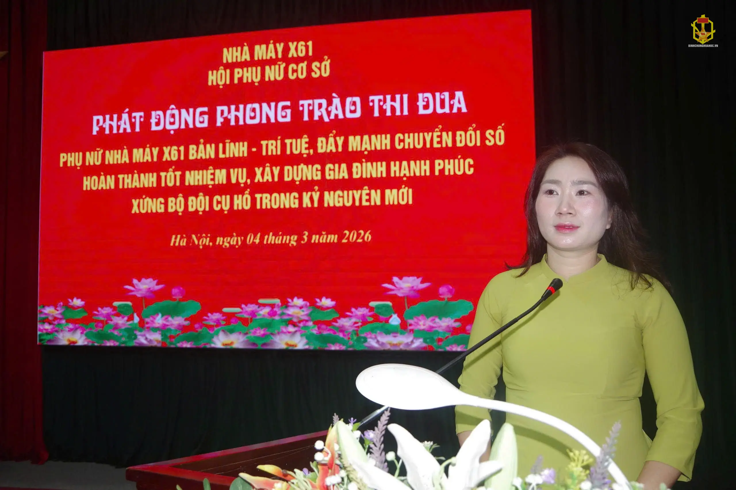 NHÀ MÁY X61 PHÁT ĐỘNG PHONG TRÀO THI ĐUA: ”PHỤ NỮ NHÀ MÁY X61 BẢN LĨNH – TRÍ TUỆ, ĐẨY MẠNH CHUYỂN ĐỔI SỐ, HOÀN THÀNH TỐT NHIỆM VỤ, XÂY DỰNG GIA ĐÌNH HẠNH PHÚC XỨNG DANH BỘ ĐỘI CỤ HỒ TRONG KỶ NGUYÊN MỚI”