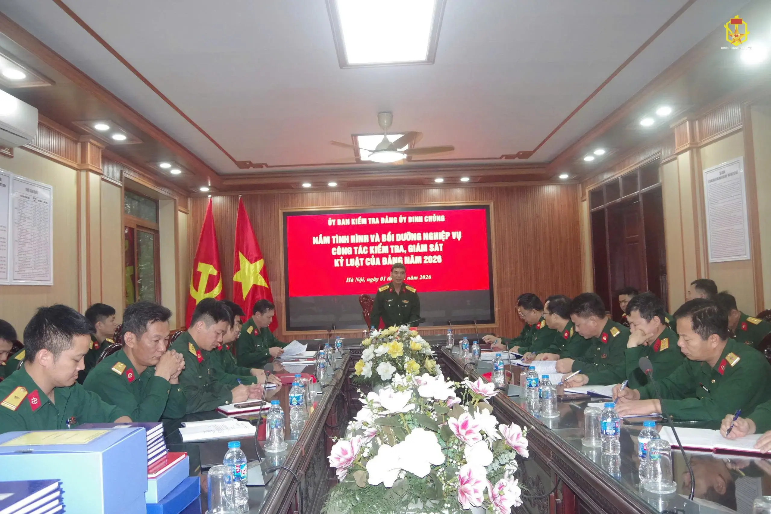 ỦY BAN KIỂM TRA ĐẢNG ỦY BINH CHỦNG HÓA HỌC NẮM TÌNH HÌNH VÀ BỒI DƯỠNG NGHIỆP VỤ CÔNG TÁC KIỂM TRA, GIÁM SÁT, KỶ LUẬT CỦA ĐẢNG NĂM 2026 TẠI NHÀ MÁY X61